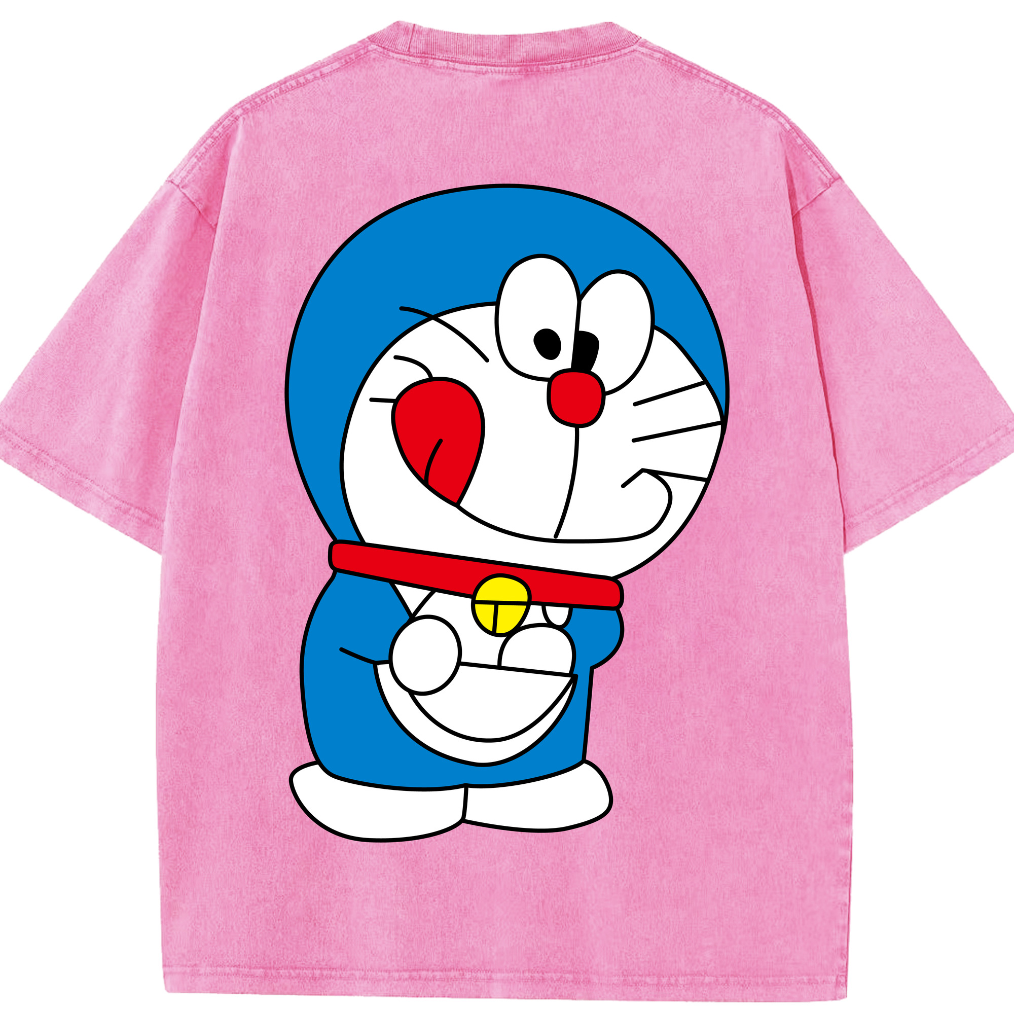 （画像用） ドラえもん Doraemon 綿100% ヴィンテージ風 半袖Tシャツ（背面プリント）